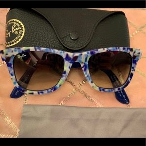 Special Edition Blue Ray Ban Wayfarer Sunglasses